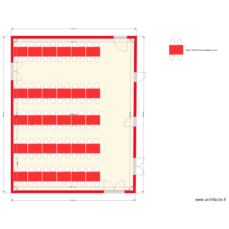 Aménagement mobilier restauration salle polyvalente Avesnes les Bapaume 62. Plan de 0 pièce et 0 m2