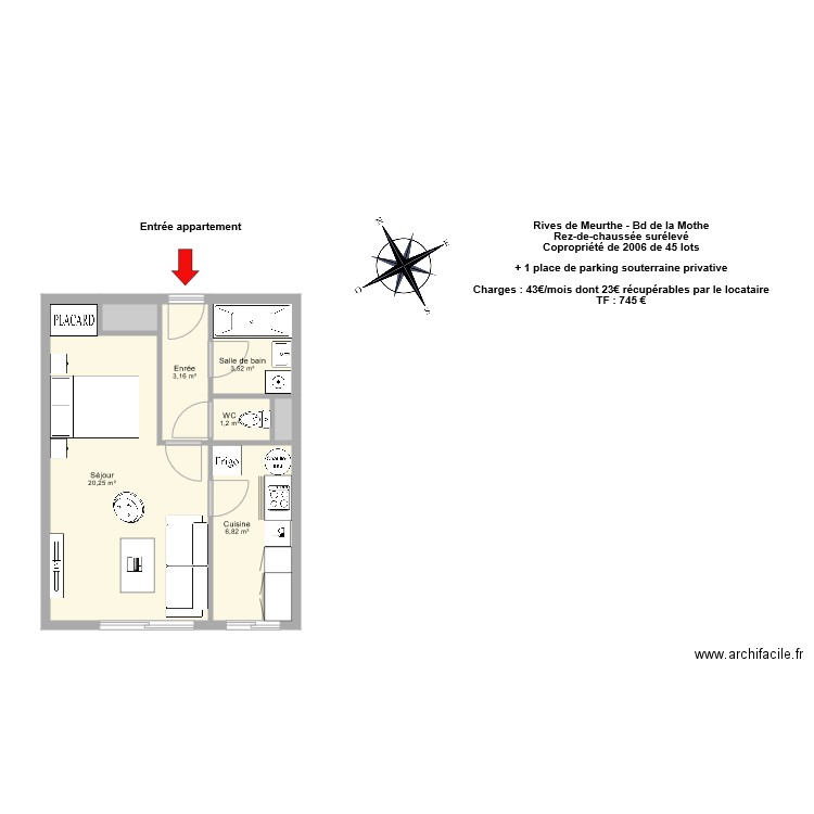 RIBOTEAU. Plan de 0 pièce et 0 m2