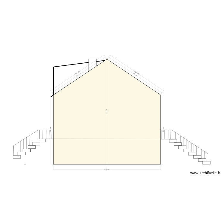 vue de coté projeté fourqueux . Plan de 0 pièce et 0 m2