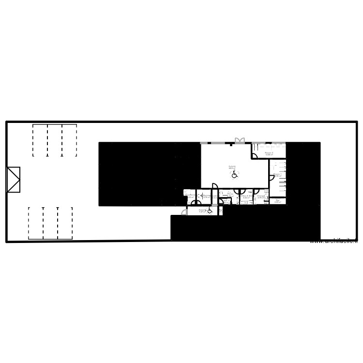 91 MONTGERON Projet JORDAN V ArL section. Plan de 30 pièces et 986 m2