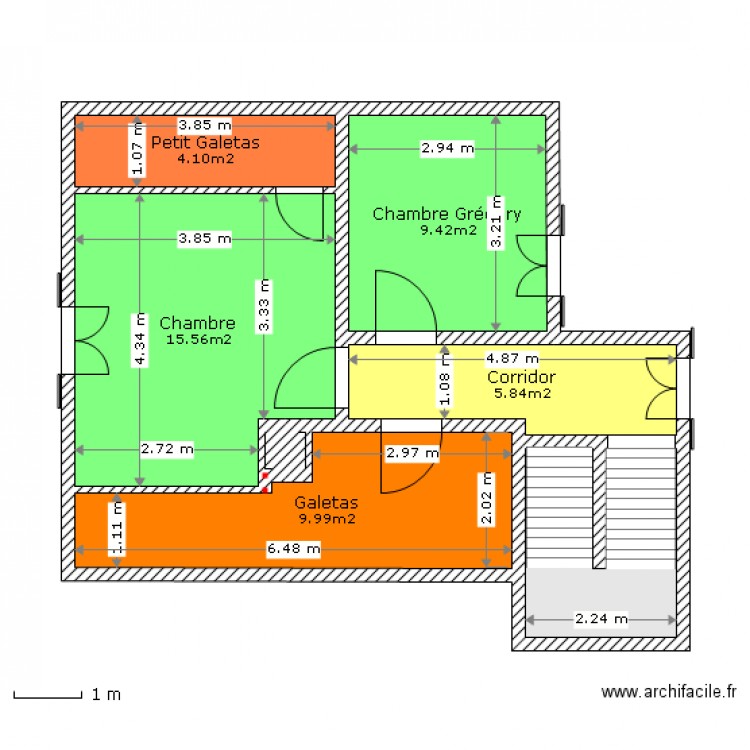 Etage. Plan de 0 pièce et 0 m2