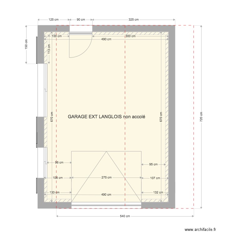 garage EXT LANGLOIS isolé long 7. Plan de 0 pièce et 0 m2