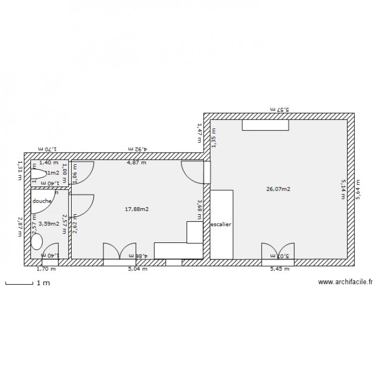 appartement sud isolé 1. Plan de 0 pièce et 0 m2