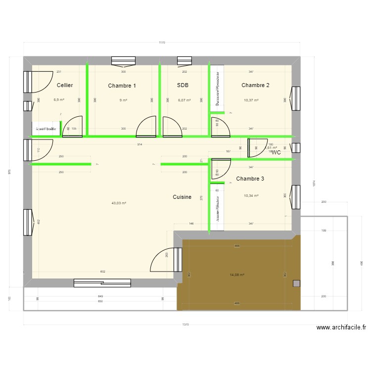 GRANET LOT 2.2. Plan de 8 pièces et 101 m2