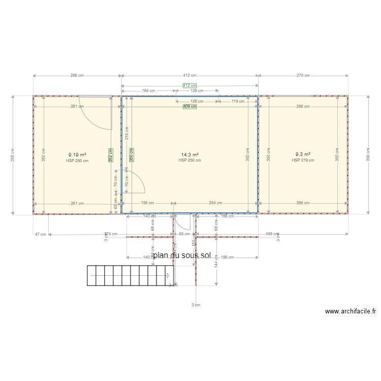 sous sol desmarets 2. Plan de 0 pièce et 0 m2