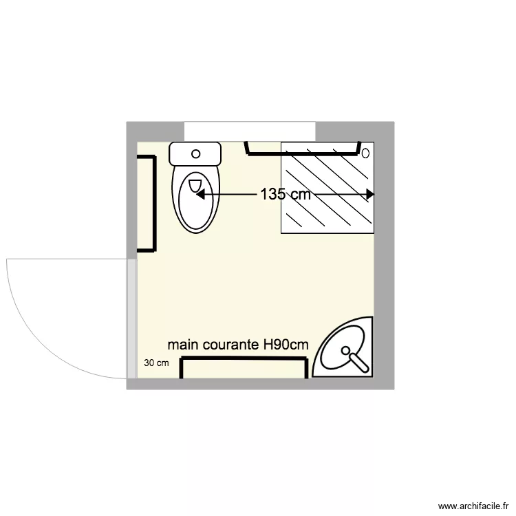 Plan SDB WC cabinet Papenoo. Plan de Plan SDB WC cabinet Papenoo. Plan de