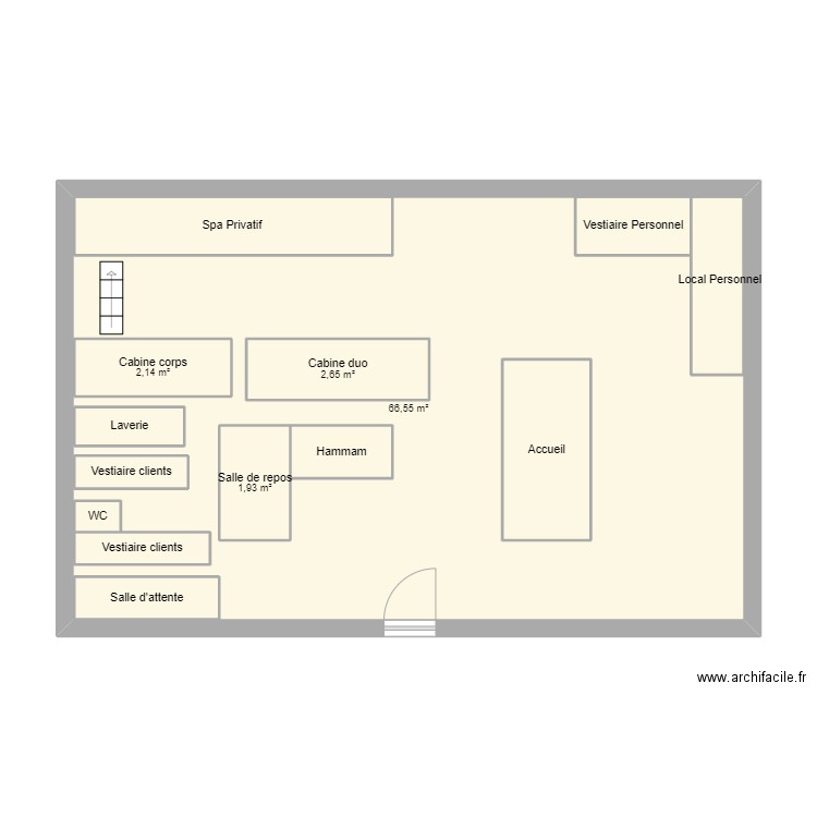 Plan institut dossier vente. Plan de 14 pièces et 93 m2