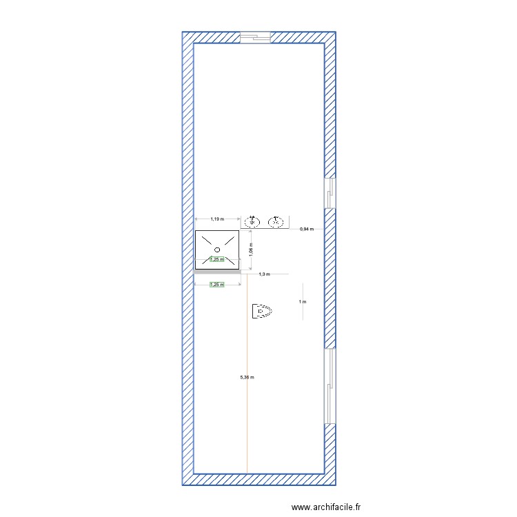 gite tropical ok. Plan de 1 pièce et 40 m2