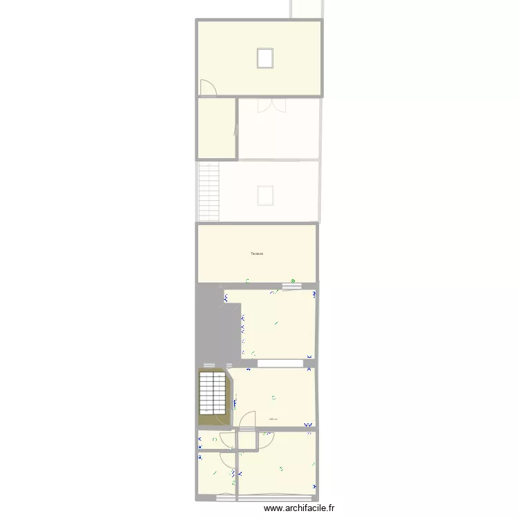 Batiment 136 apr&egrave;s. Plan de 