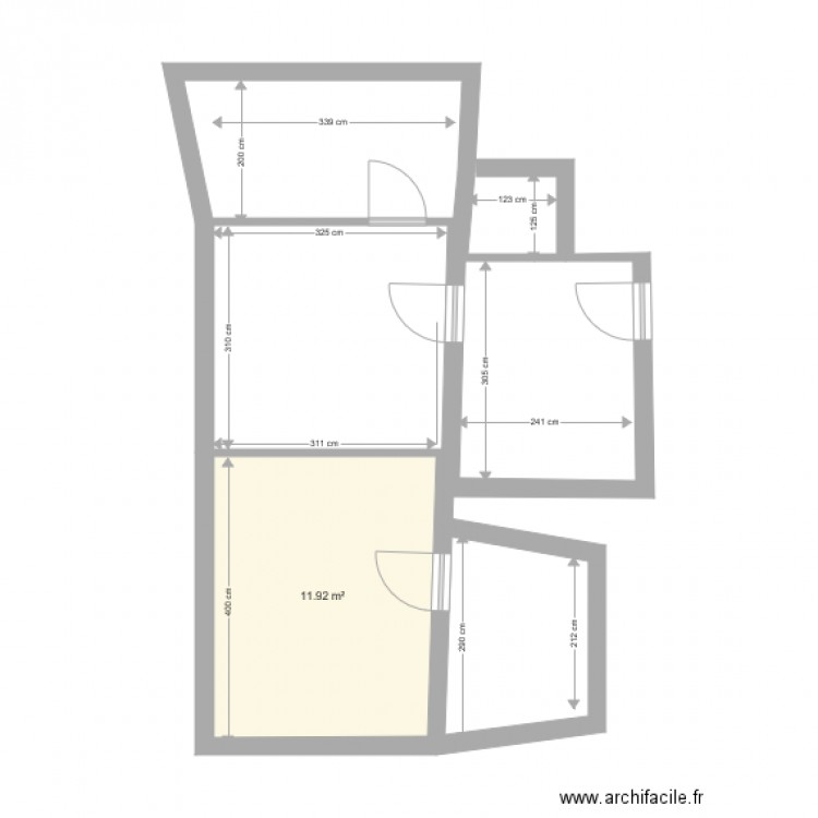 kock. Plan de 0 pièce et 0 m2