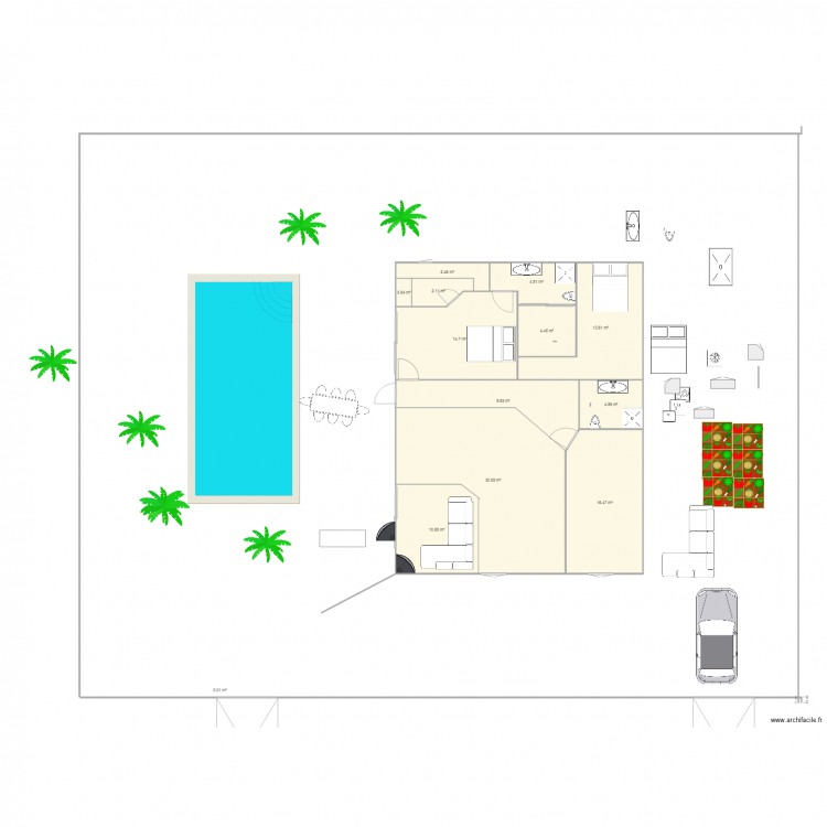 MAISON BOUZNIKA 2 RDC VERSION 100. Plan de 0 pièce et 0 m2