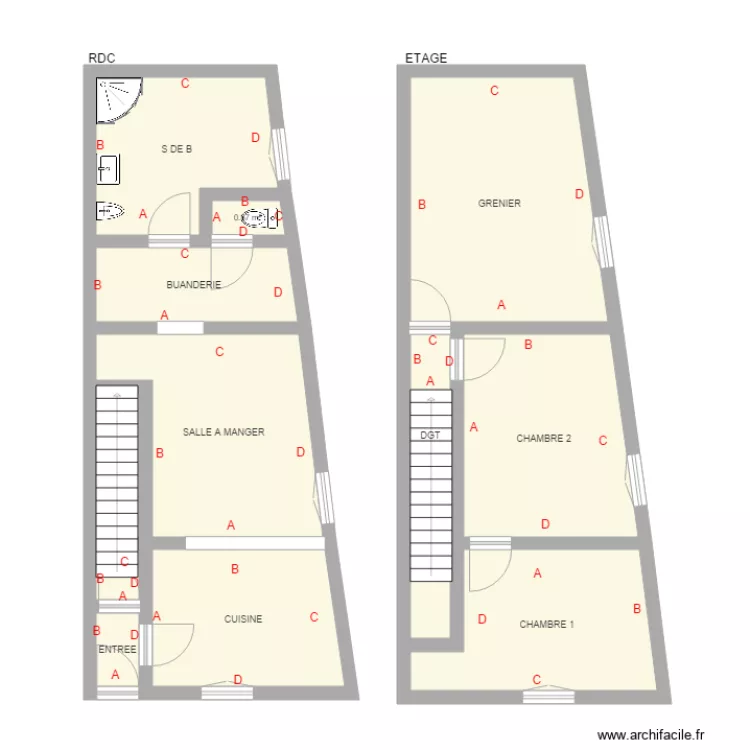 pailler. Plan de pailler. Plan de