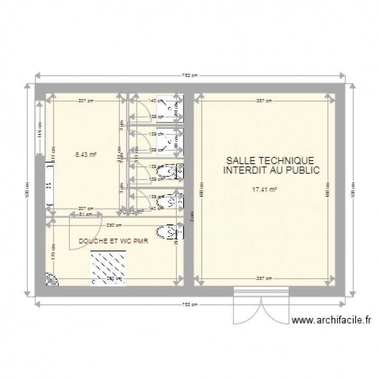 PLAN DOUCHES MONTE CRISTO. Plan de 0 pièce et 0 m2