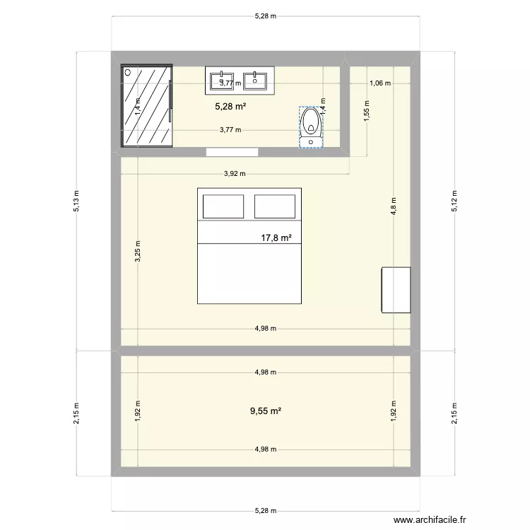 casita calle barca. Plan de 
