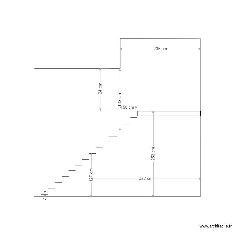 Escalier Mezzanine Entr&eacute;e. Plan de 