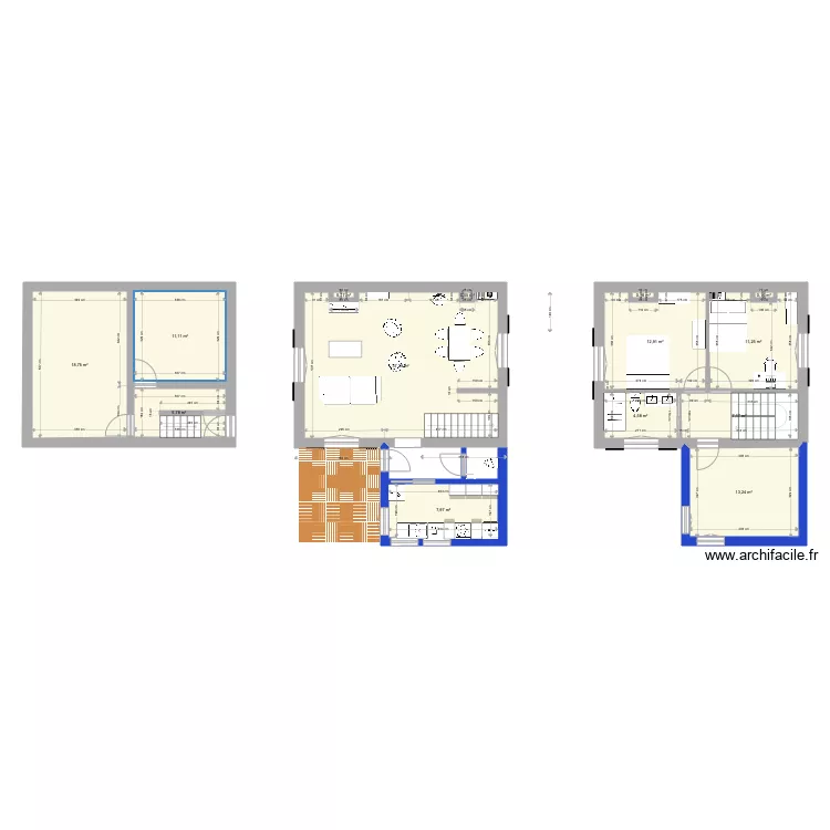 villa Lili avec facades kareen. Plan de 