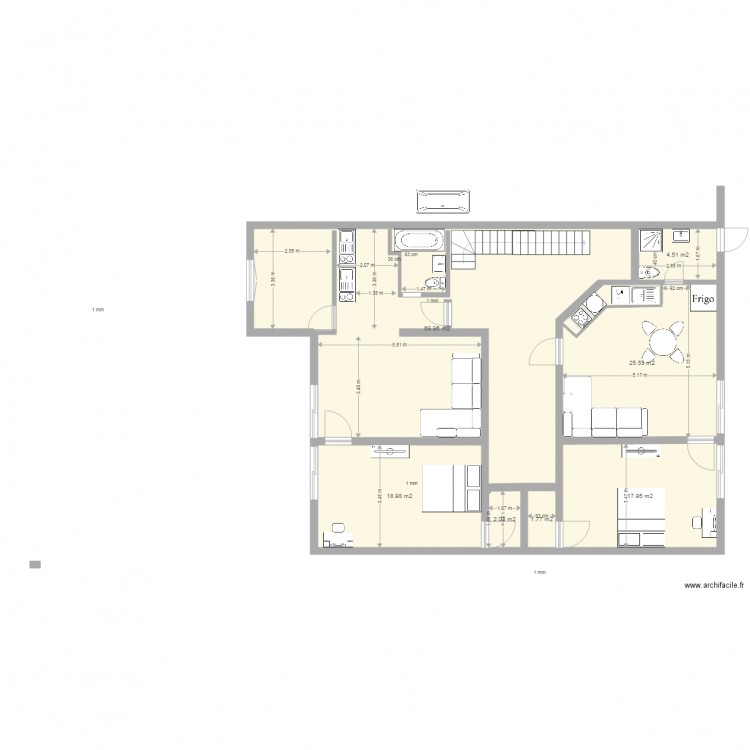 1er étage montreuil  plan modifie 2. Plan de 0 pièce et 0 m2