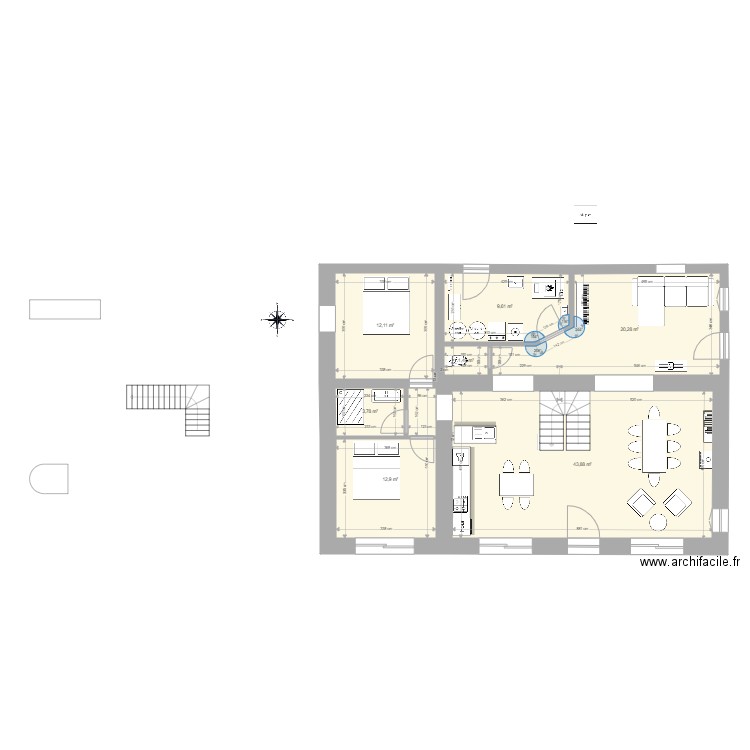 sausseyRDCprojetAurelien V4. Plan de 0 pièce et 0 m2