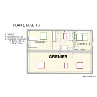 PLAN ETAGE T3 VELUX A CREER 