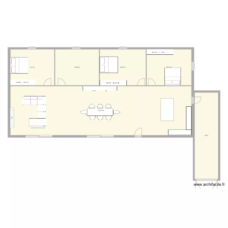 De Araujo plan agencement cabane. Plan de 