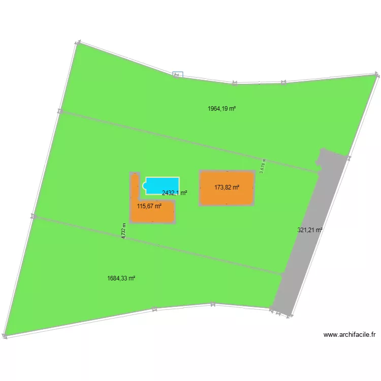 Bonrepos sur Ausseville  80 RTE D EMPEAUX. Plan de 