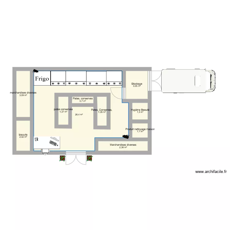 plan de masse sup&eacute;rette. Plan de 
