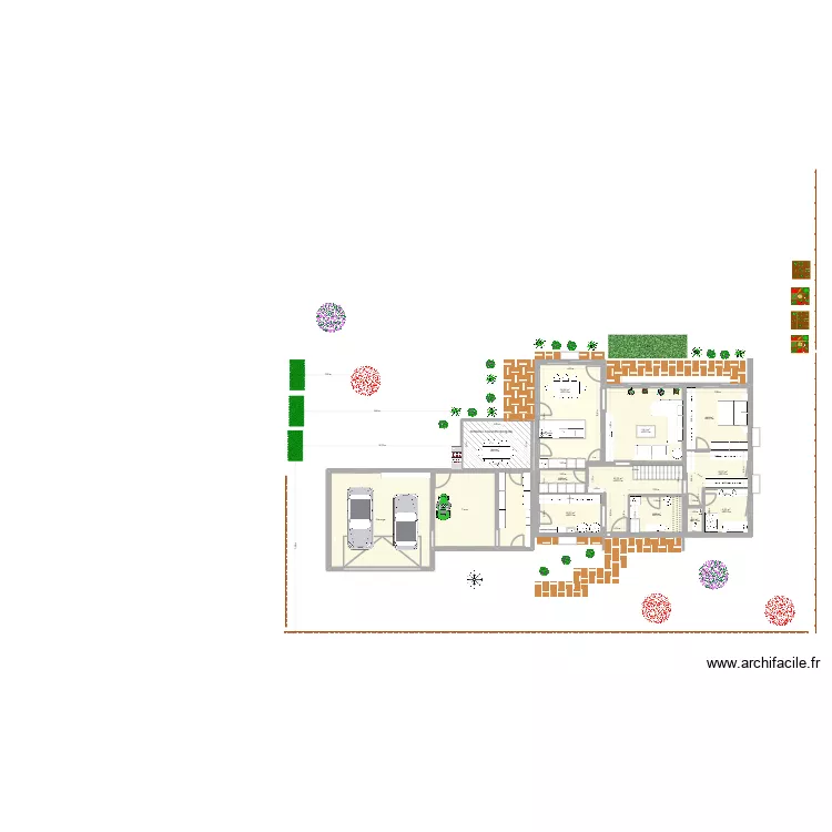 p1sud. Plan de 43  et 589 m²