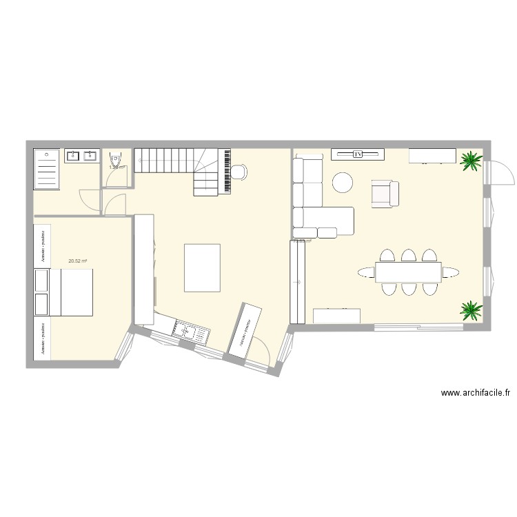 Rez de chaussée V2. Plan de 0 pièce et 0 m2