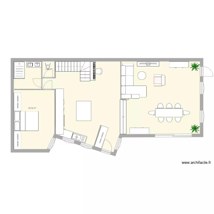 Rez de chauss&eacute;e V2. Plan de 