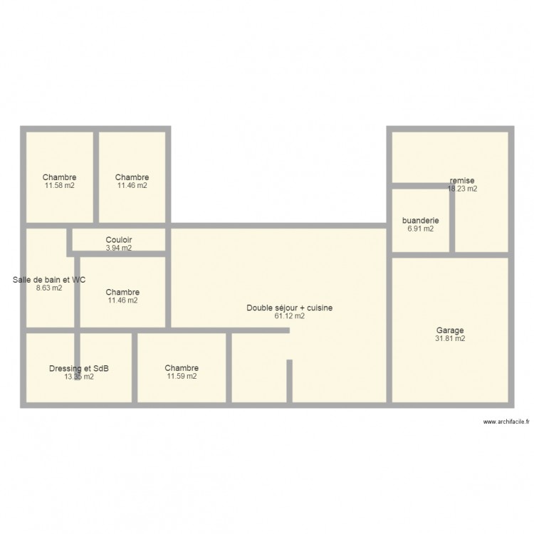 Plan de maison 160 m2. Plan de 0 pièce et 0 m2