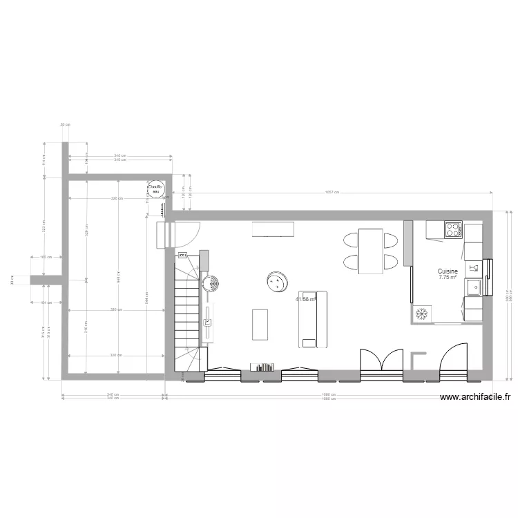 Maison Lisa RDC F cuisine Est avec garage align&eacute;. Plan de 