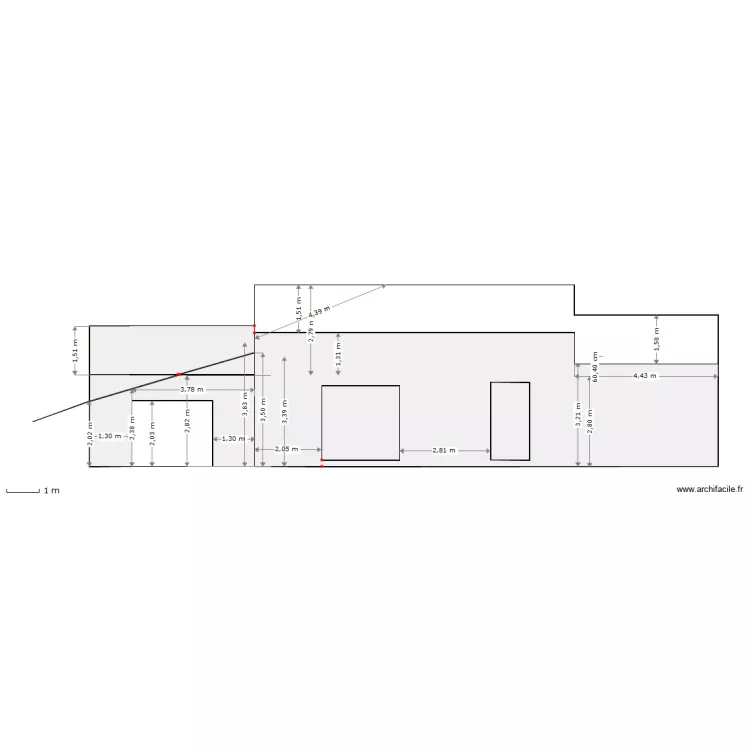 facade avant sans haut. Plan de facade avant sans haut. Plan de