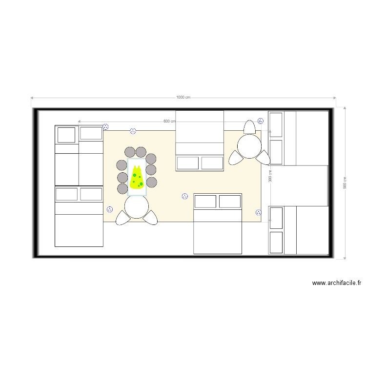 test 5x10  plan avec structure 3x6m LL. Plan de 0 pièce et 0 m2