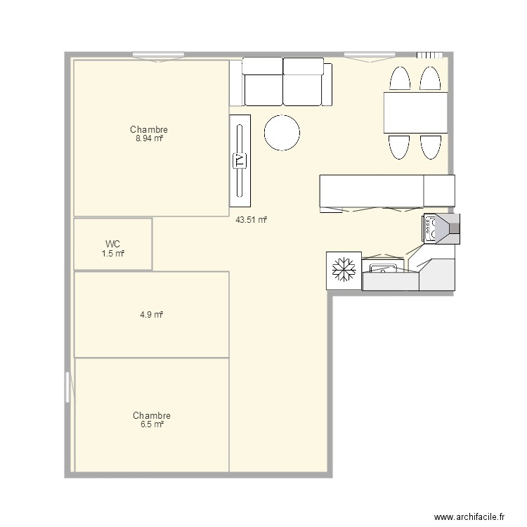 Appartement CT 2. Plan de 0 pièce et 0 m2