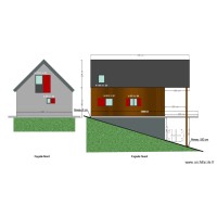 Facades et toiture ROUGE (Nord et Ouest)