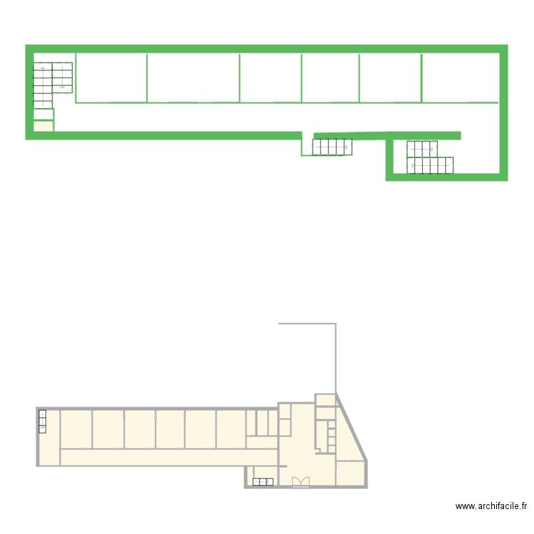 centre social RDC. Plan de 26 pièces et 22 m2