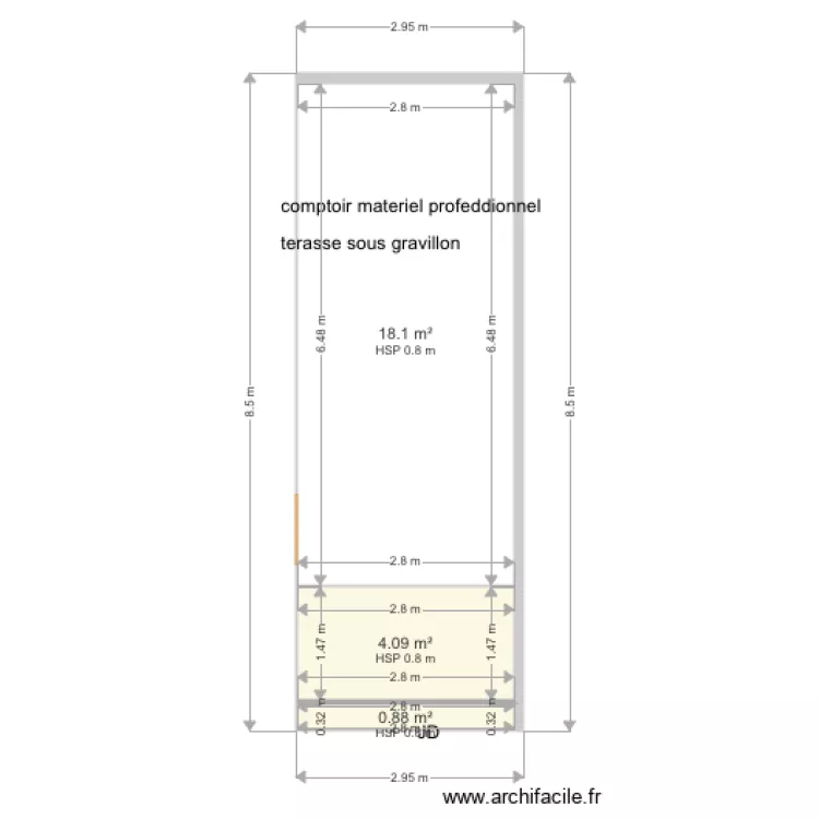 terasse materiel profess. Plan de terasse materiel profess. Plan de