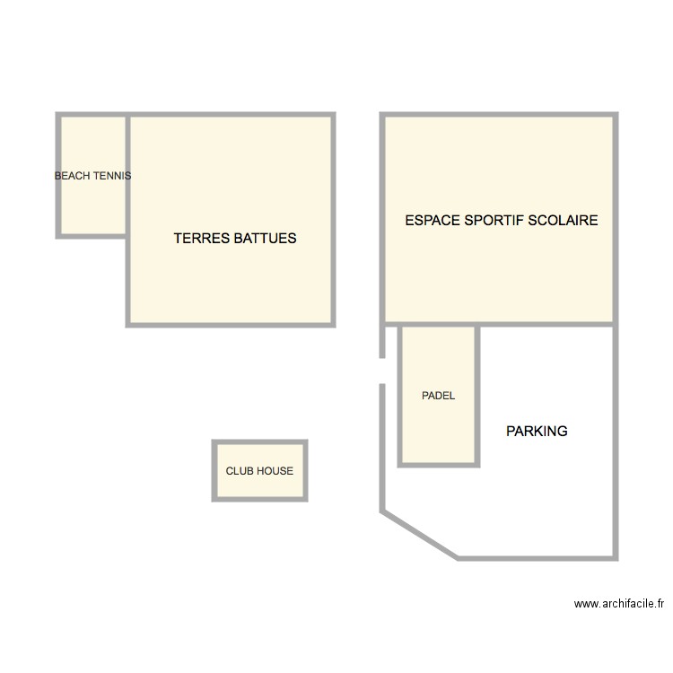 PROJET PADEL. Plan de 0 pièce et 0 m2