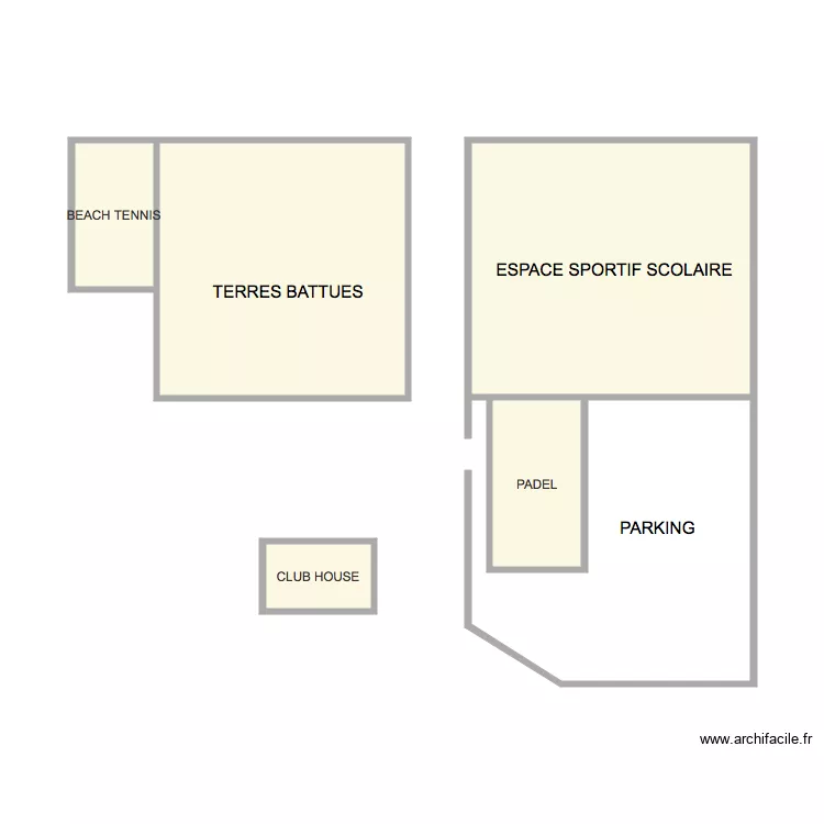 PROJET PADEL. Plan de 