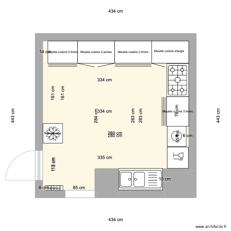 cuisine des courtils. Plan de 0 pièce et 0 m2
