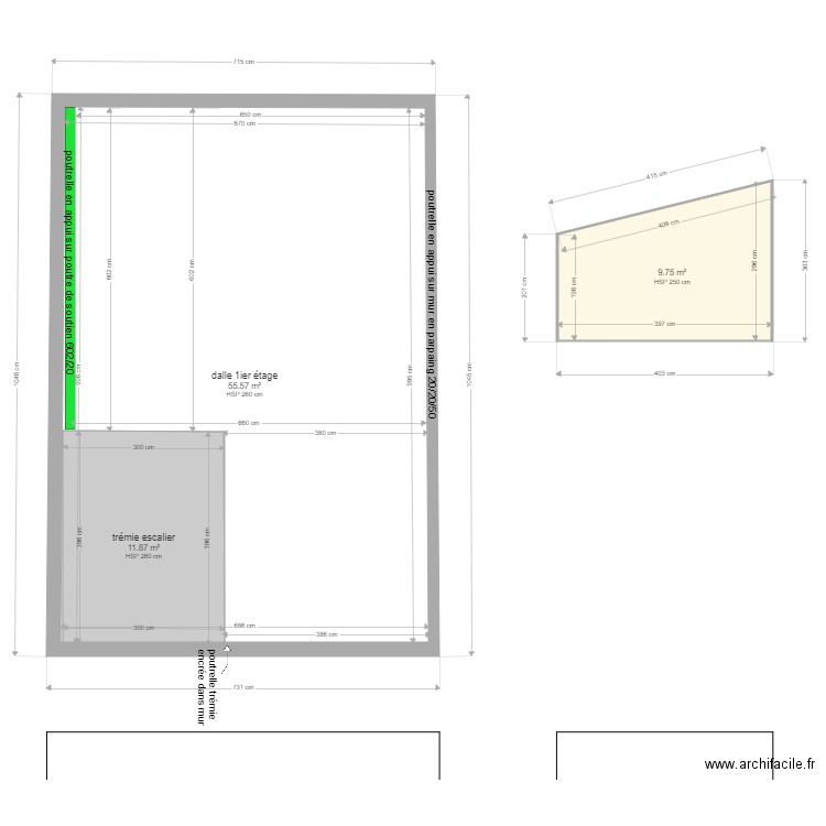 plan dalle. Plan de 0 pièce et 0 m2