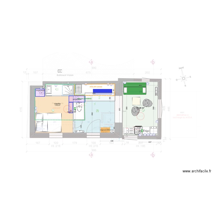 202401-maison - v7. Plan de 1 pièce et 10 m2