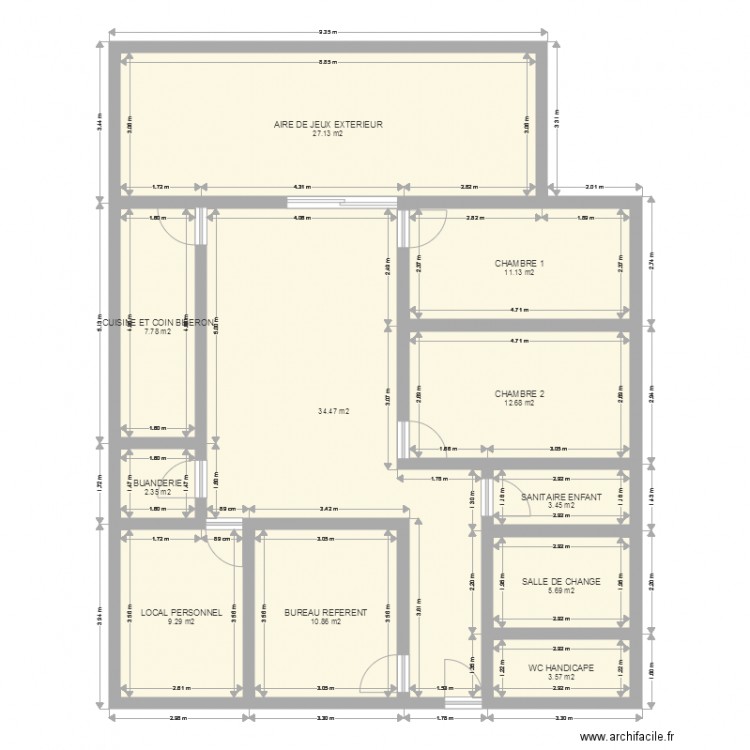 MICRO CRECHE. Plan de 0 pièce et 0 m2