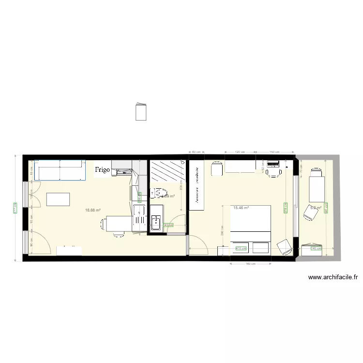 appart travaux . Plan de 