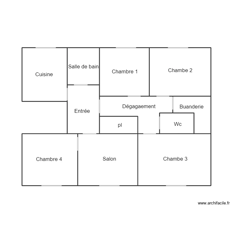 QUIMPER GARREC 3EME. Plan de 