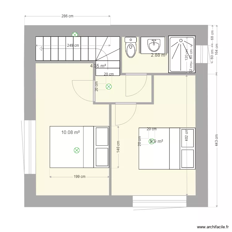 etage soherie. Plan de 