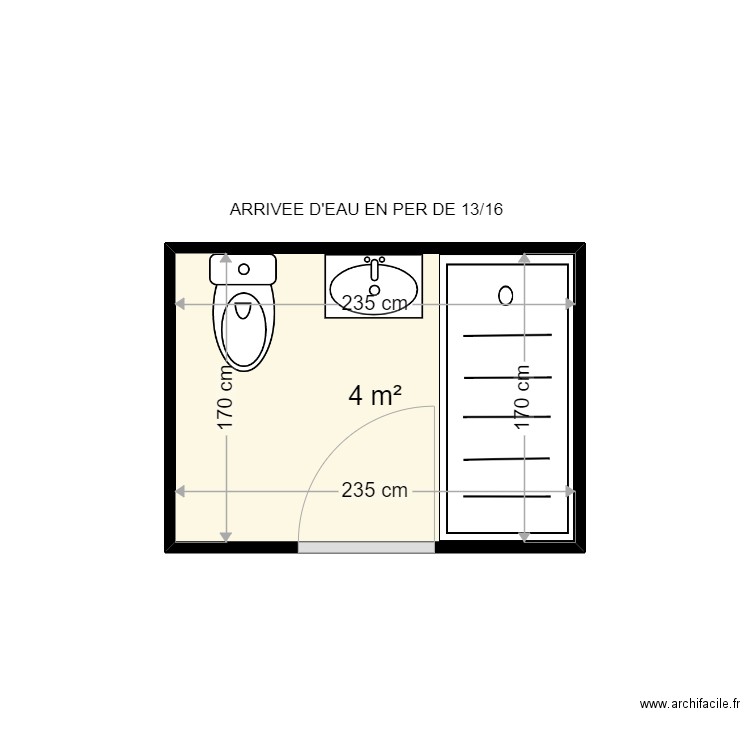 RUTKEWICZ PAULETTE . Plan de 1 pièce et 4 m2