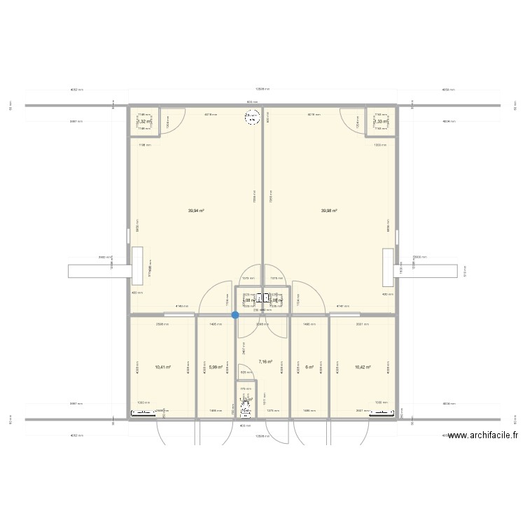 PLAN VIERGE GAEC DU HAUT DE PRAT. Plan de 12 pièces et 126 m2