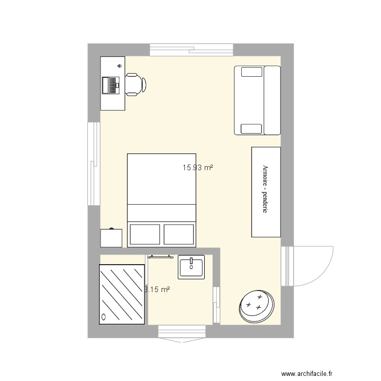 chambre extension. Plan de 0 pièce et 0 m2