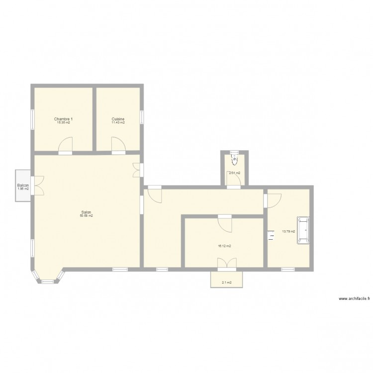 Plan appartement. Plan de 0 pièce et 0 m2